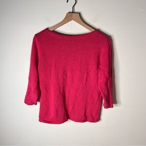 Ralph Lauren Bright Pink Cotton Knit Sweater size Large